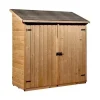 Casette Da Giardino-Habrita Casetta in legno addossata "eden" in abete rosso massiccio 175x72x174 cm