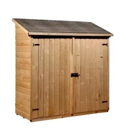 Casette Da Giardino-Habrita Casetta in legno addossata "eden" in abete rosso massiccio 175x72x174 cm