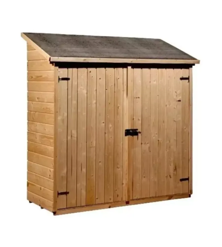 Casette Da Giardino-Habrita Casetta in legno addossata "eden" in abete rosso massiccio 175x72x174 cm