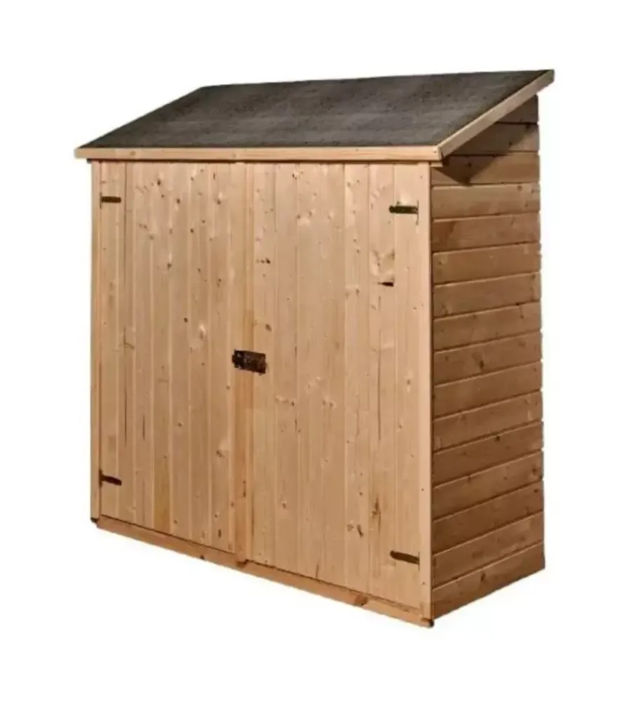 Casette Da Giardino-Habrita Casetta in legno addossata "eden" in abete rosso massiccio 175x72x174 cm
