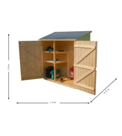 Casette Da Giardino-Habrita Casetta in legno addossata