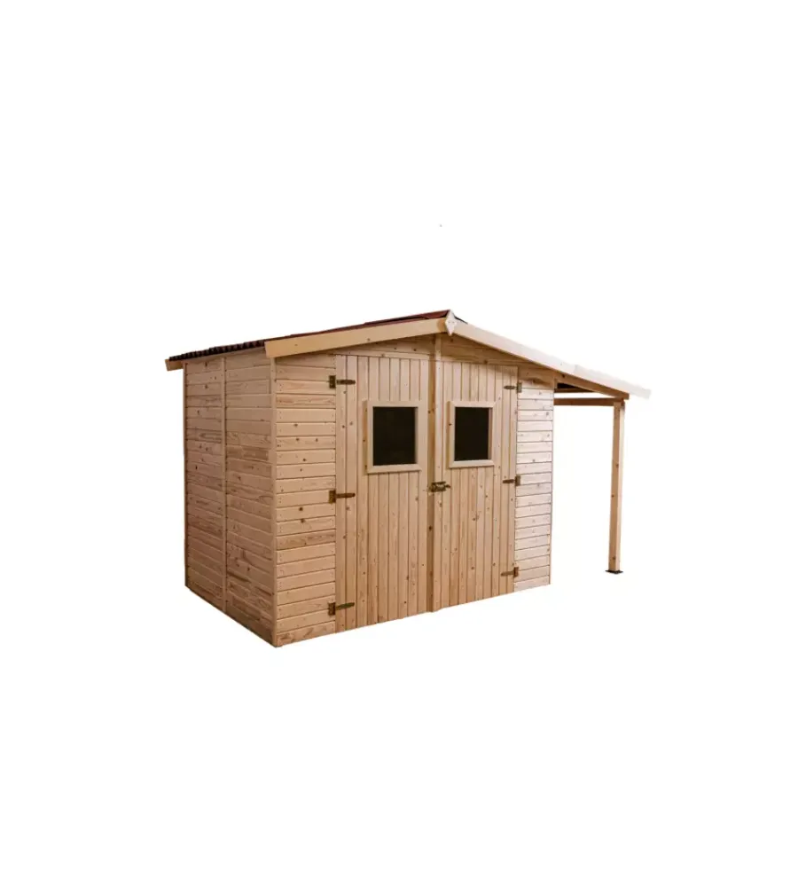 Sale Casetta in legno da giardino "eden" in abete rosso massiccio 370x187x210 cm Casette Da Giardino
