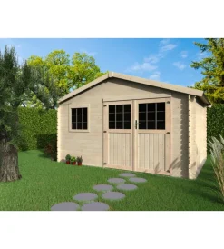 Clearance Casetta in legno da giardino decor et jardin "torcal" in abete bianco nordico 430x302x247 cm Casette Da Giardino