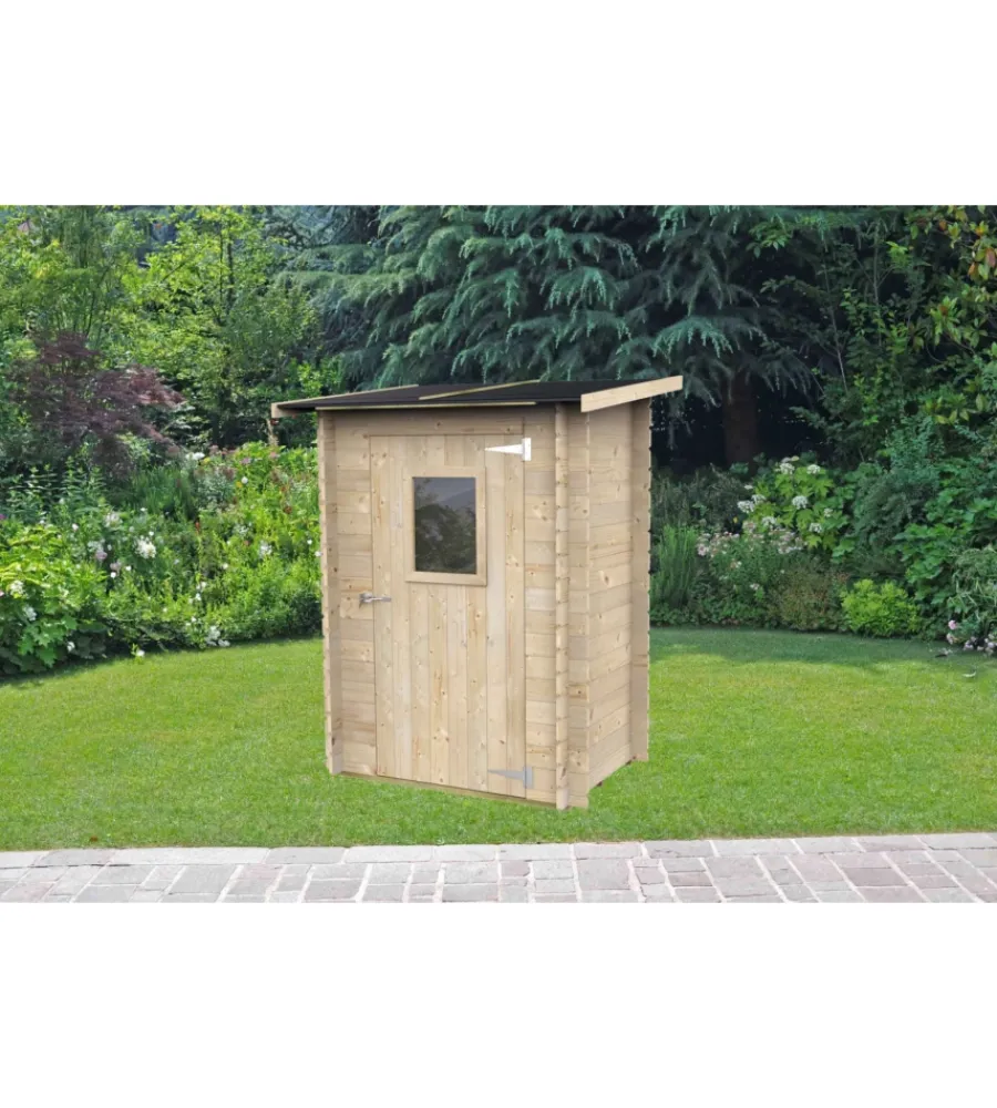 Hot Casetta in legno da giardino "hobby" in abete 146x98x197 cm Casette Da Giardino