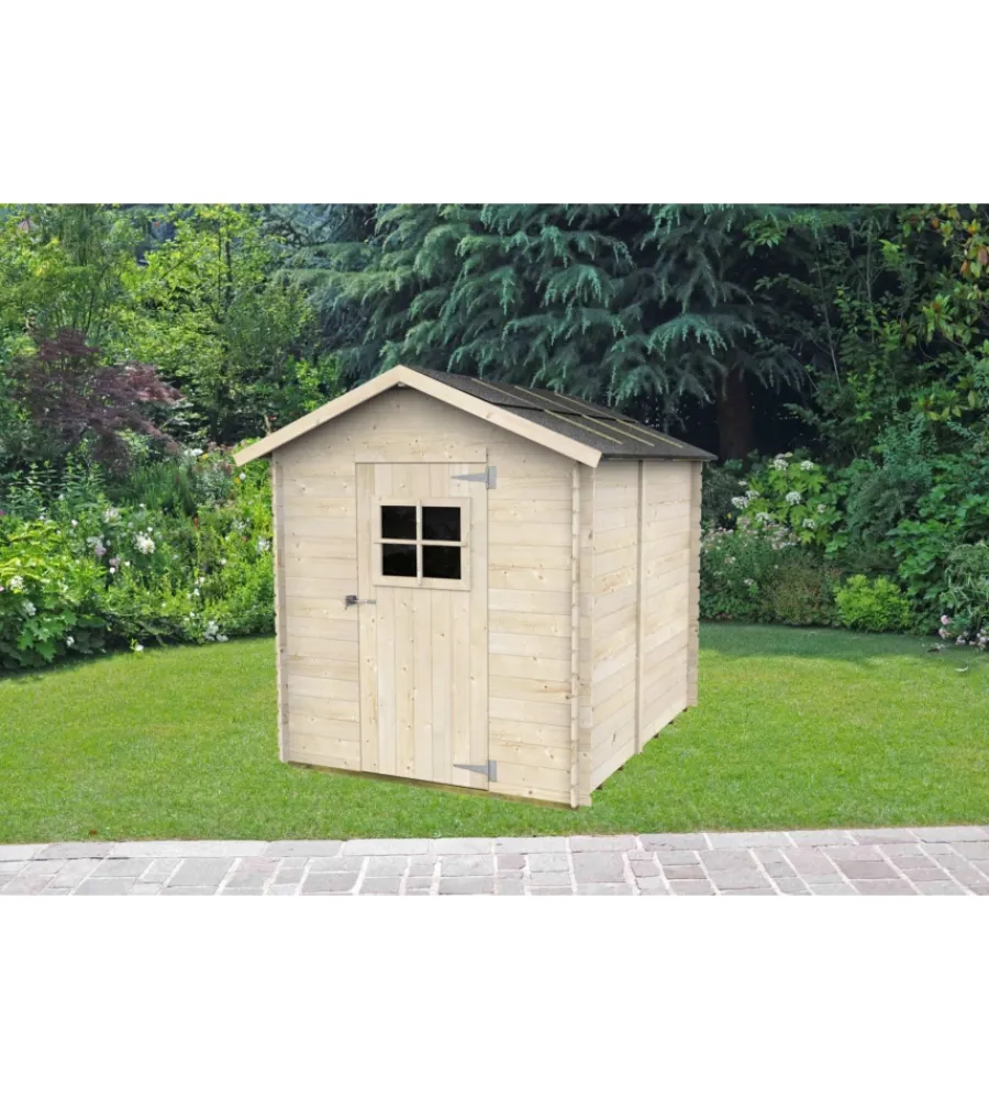 Alce Casette Da Giardino|Casetta in legno da giardino "gaeta" in abete 178x218x205 cm