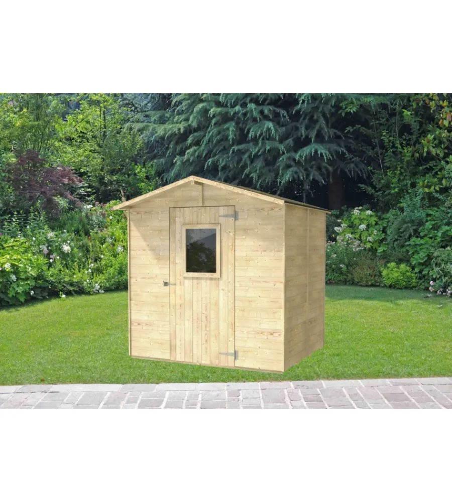 Alce Casette Da Giardino|Casetta in legno da giardino "vaniglia" in abete 200x207x214 cm