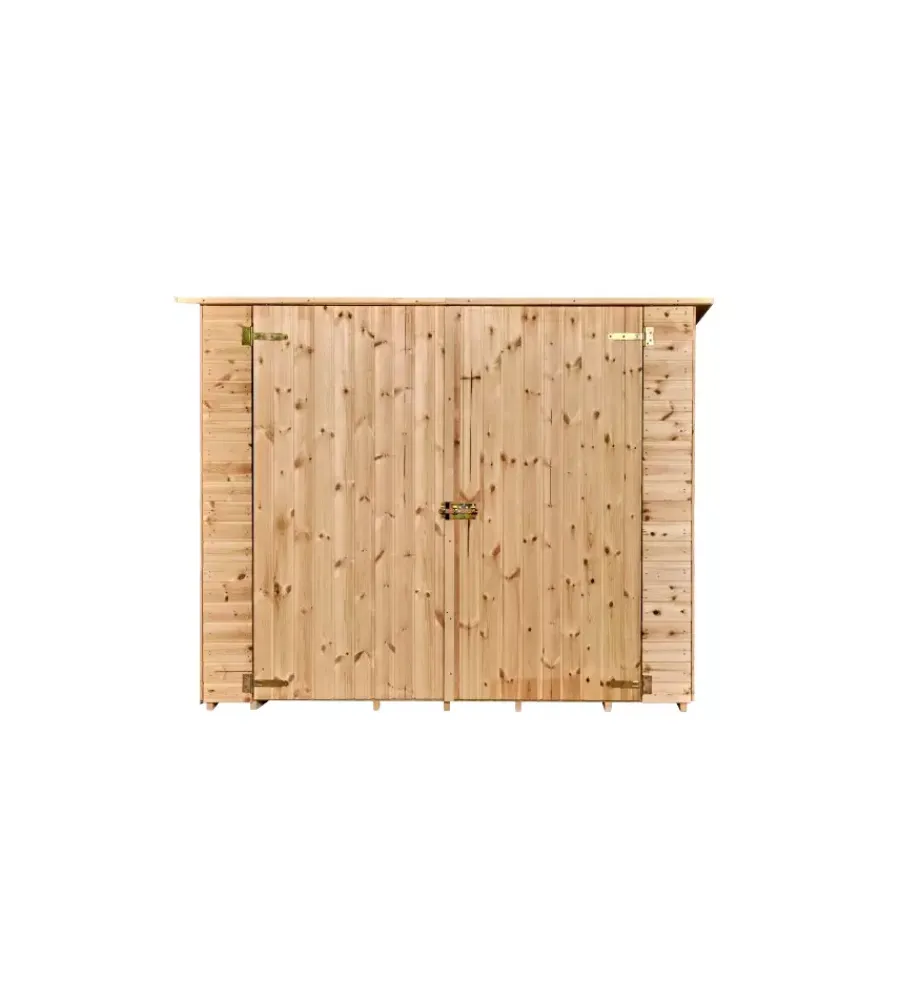 Casetta in legno da giardino "eden" in abete rosso massiccio 220x125x162 cm Casette Da Giardino
