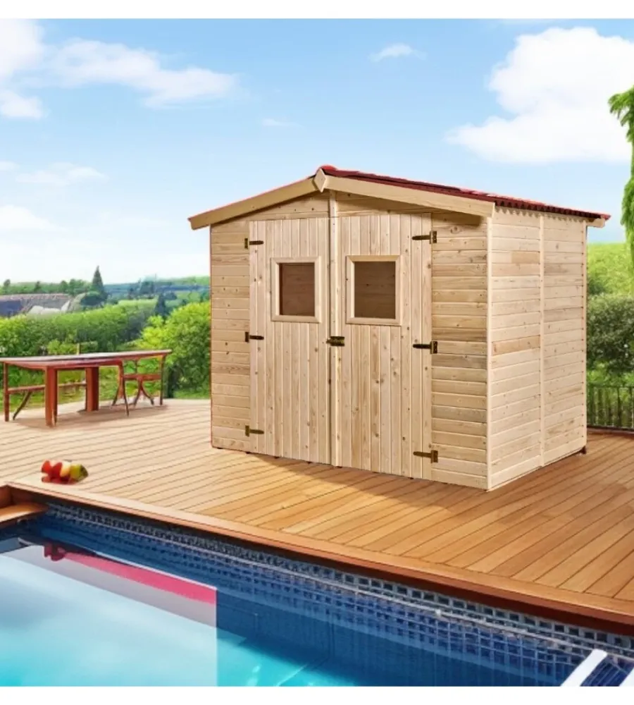 Best Casetta in legno da giardino "eden" in abete rosso massiccio 270x187x210 cm Casette Da Giardino