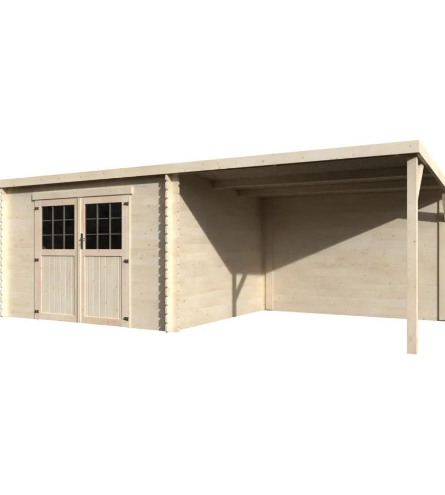New Casetta in legno da giardino decor et jardin "eden" in abete bianco nordico 610x301x209 cm Casette Da Giardino