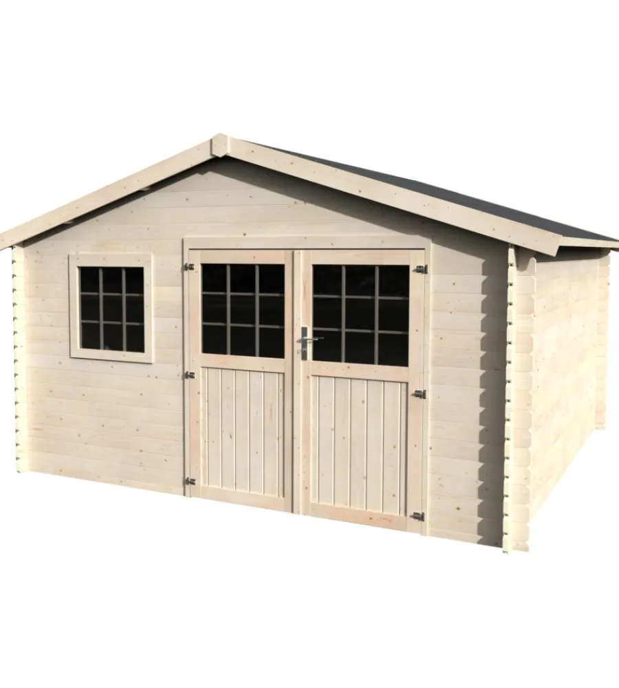 Hot Casetta in legno da giardino decor et jardin "floran" in abete bianco nordico 430x402x251 cm Casette Da Giardino