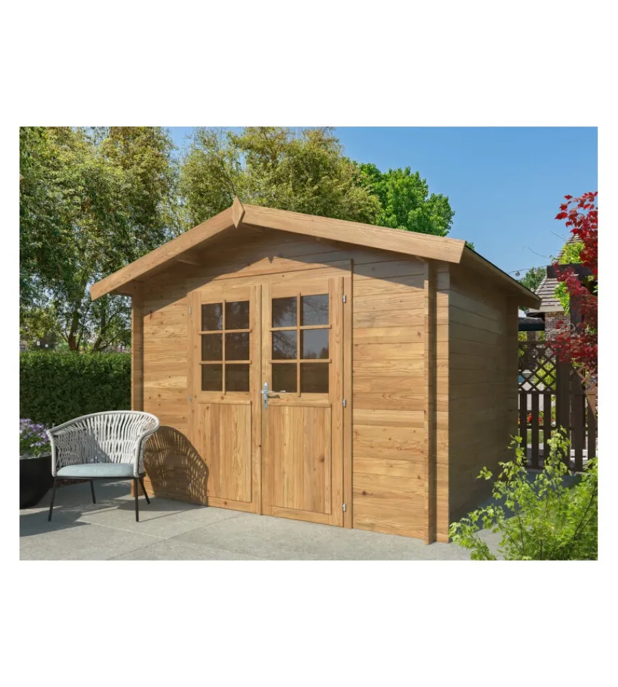 Casette Da Giardino|Casetta in legno da giardino "arisa" in abete impregnato 272x254x235 cm