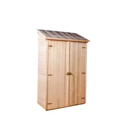 New Casetta in legno da giardino "eden" in abete rosso massiccio e 3 ripiani 132x65x206 cm Casette Da Giardino