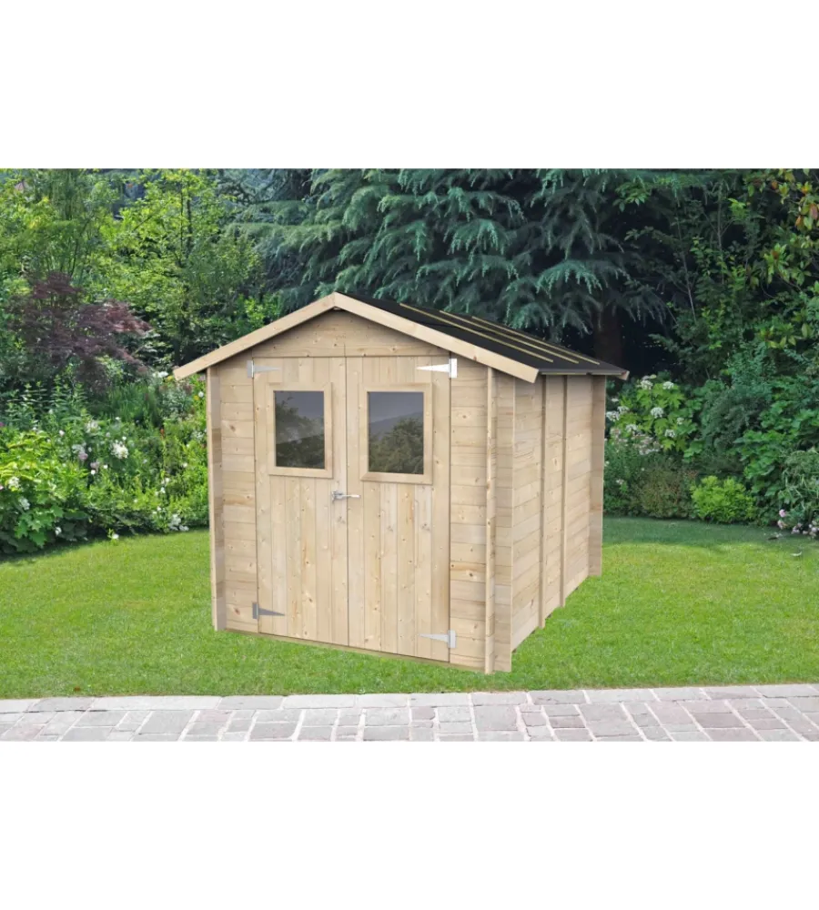 Casette Da Giardino-Alce Casetta in legno da giardino "hobby" in abete 198x248x215h cm