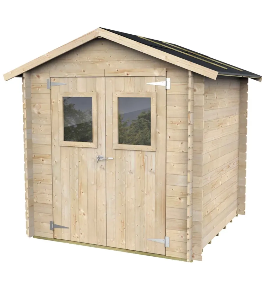 Casette Da Giardino-Alce Casetta in legno da giardino "hobby" in abete 198x198x215h cm