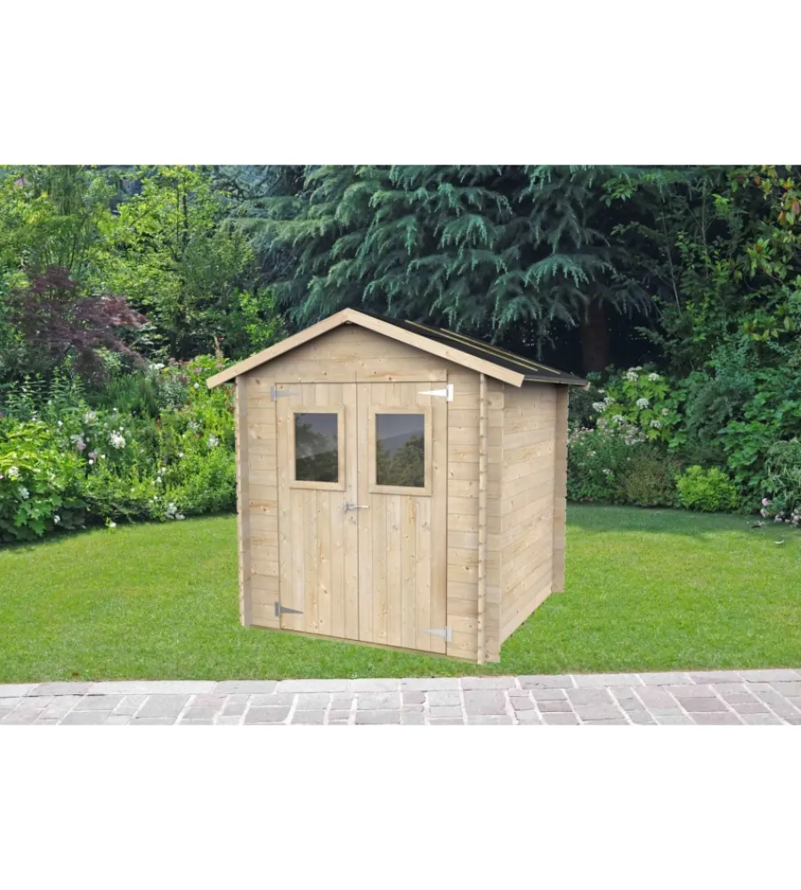 Casette Da Giardino-Alce Casetta in legno da giardino "hobby" in abete 198x198x215h cm