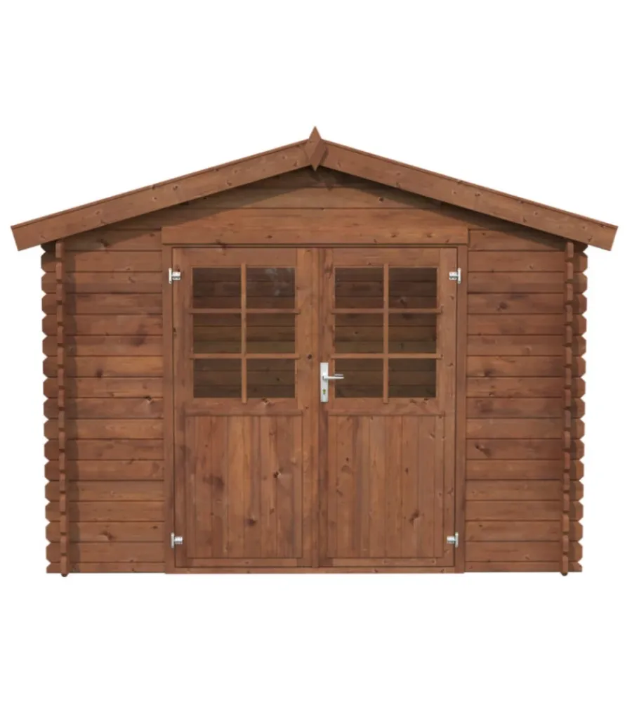 Sale Casetta in legno da giardino "rita" in abete impregnato 318x300x235 cm Casette Da Giardino