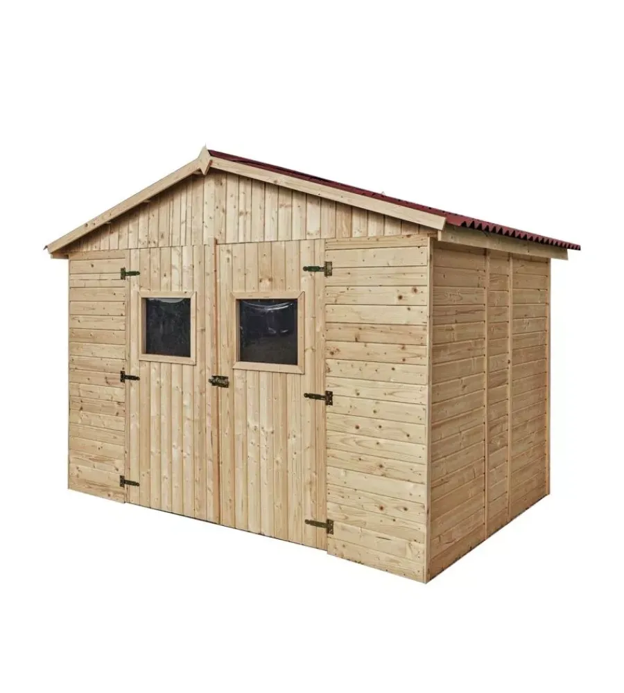 Clearance Casetta in legno da giardino "eden" in abete rosso massiccio 300x220x226 cm Casette Da Giardino