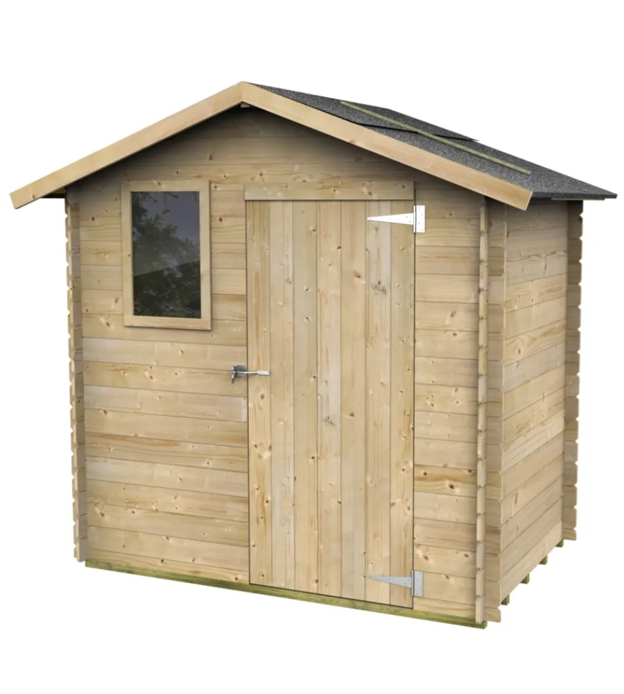 Alce Casette Da Giardino|Casetta in legno da giardino "livia" in abete 198x130x205 cm