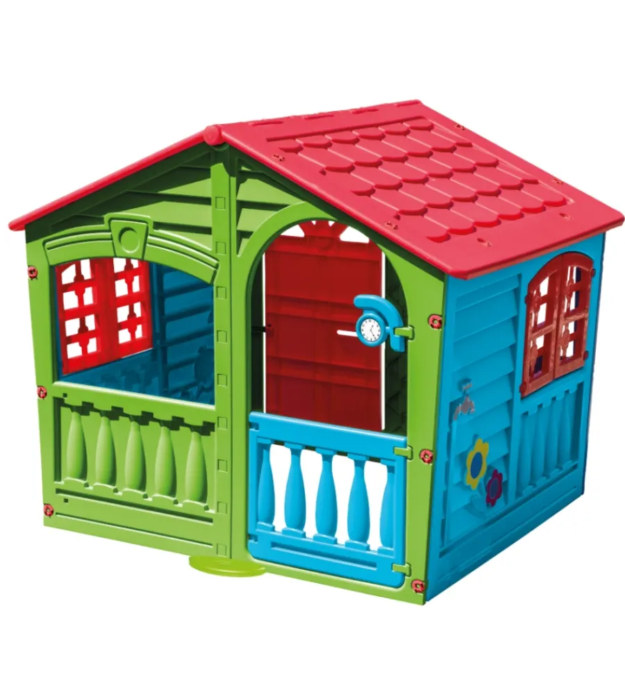 Giochi E Casette Bimbo- Casetta per bambini da esterno "house of fun ", 130x111x115 cm