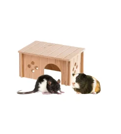 Sale Casetta per porcellini d'india in legno "sin 4654" 26x17,3x13 cm Gabbie Per Roditori