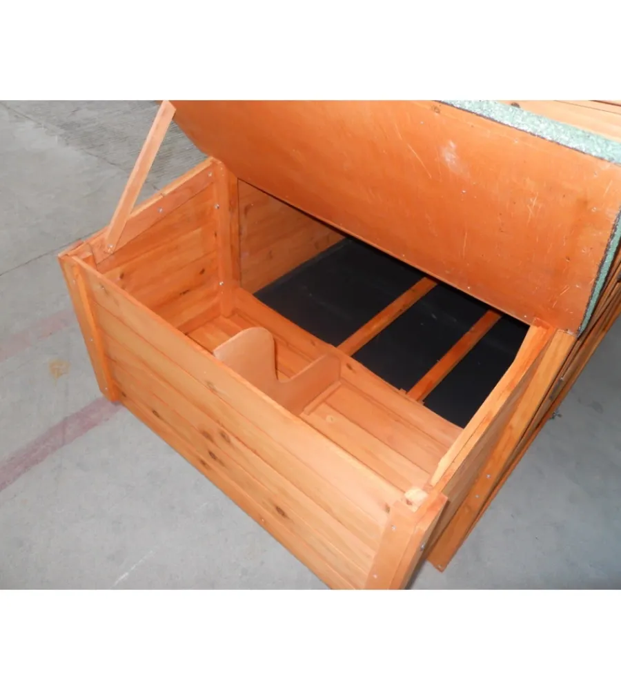 Recinzione X Animali-Habrita Casetta pollaio per galline in legno "po 2070" 198x75x103 cm