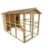 Habrita Recinzione X Animali|Casetta pollaio per galline in legno "po 1632" 175x348x204 cm