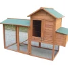 Casetta pollaio per galline "po 2309" in legno 227x94x151 cm Recinzione X Animali