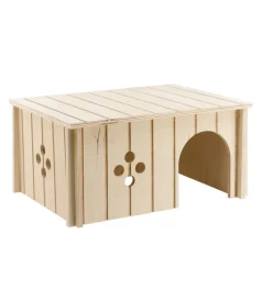 Ferplast Accessori Gabbie|Casetta tana in legno per conigli e grandi roditori -