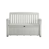 Mobili Da Giardino E Accessori-Keter Cassapanca "patio storage bench" in resina bianco, 132x61,2x89 cm
