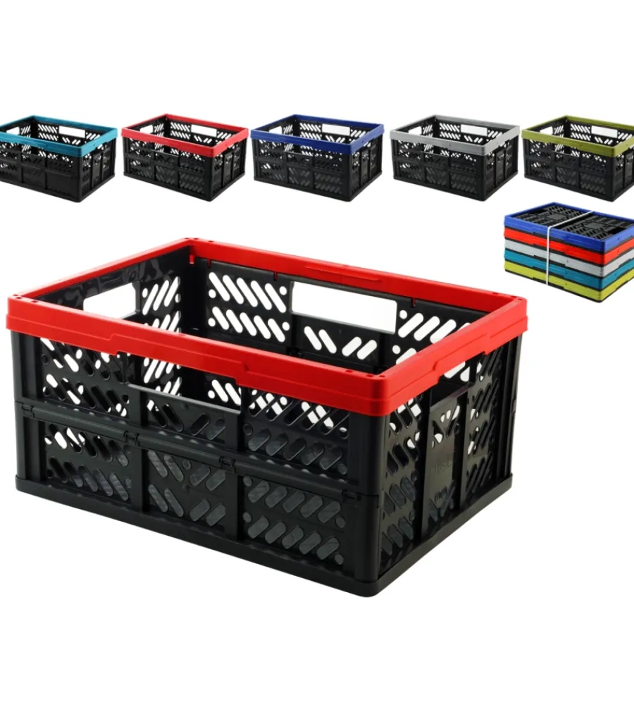 Ordine E Sistemazione- Cassetta pieghevole 46x35x24 cm - colori assortiti.