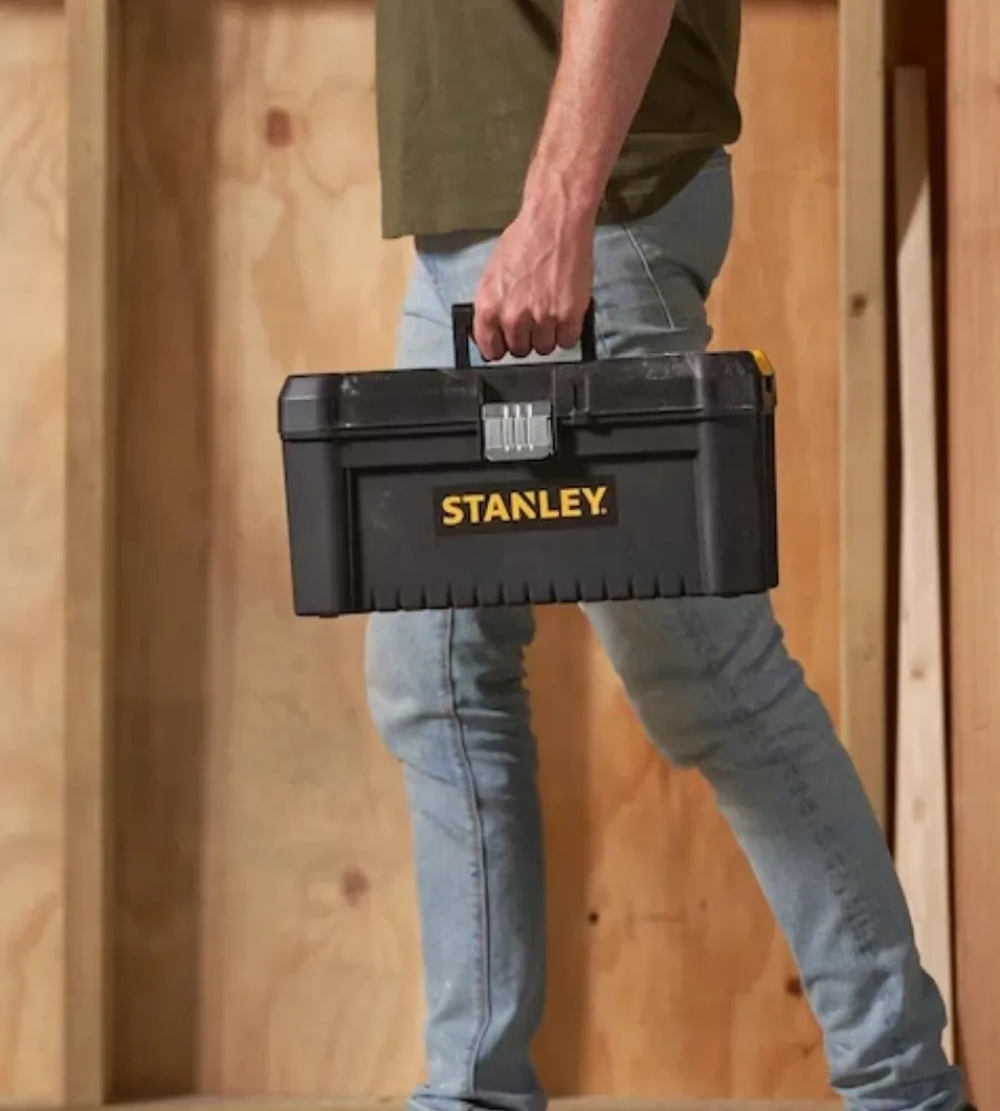 Cassetta porta utensili stanley "essential" con chiusura in metallo, 41x20x19,5 cm Officina E Garage