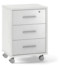 Scrivanie E Cassettiere-Sarmog Cassettiera 3 cassetti bianco ossido, 51x71x41 cm
