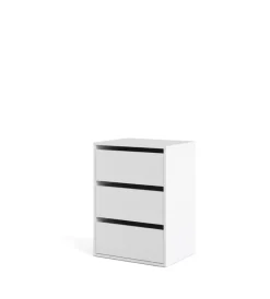 Cassettiere|Cassettiera 3 cassetti bianca, 39,9x70,2x51cm