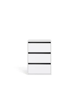 Cassettiere|Cassettiera 3 cassetti bianca, 39,9x70,2x51cm