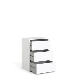 Cassettiere|Cassettiera 3 cassetti bianca, 39,9x70,2x51cm