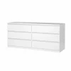Hot Cassettiera 6 cassetti "naia" bianco lucido 153,8x50x70,1 cm Letti E Comodini