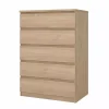 New Cassettiera 5 cassetti "naia" legno 77x50x111,3 cm Letti E Comodini