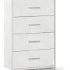 Online Cassettiera 4 cassetti ossido bianco, 71x110x41 cm Cassettiere