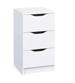 Cassettiere- Cassettiera bianca 3 cassetti, 41x40x71 cm