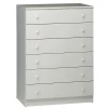 Sarmog Cassettiere|Cassettiera bianca con 6 cassetti 77x47x107 cm