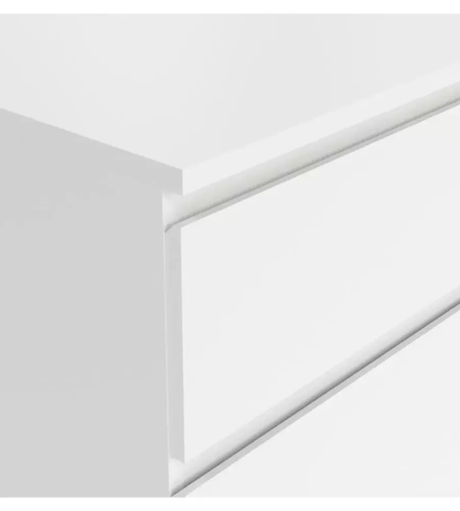 Cassettiere- Cassettiera doppia "nova" con 6 cassetti colore bianco, 153,4x50x83,7 cm