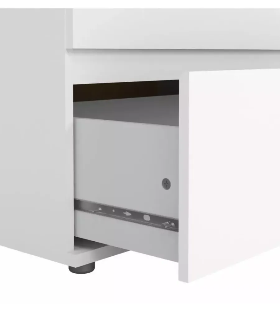 Cassettiere- Cassettiera doppia "nova" con 6 cassetti colore bianco, 153,4x50x83,7 cm
