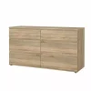 Cassettiere- Cassettiera doppia "nova" con 6 cassetti colore rovere, 153,4x50x83,7 cm