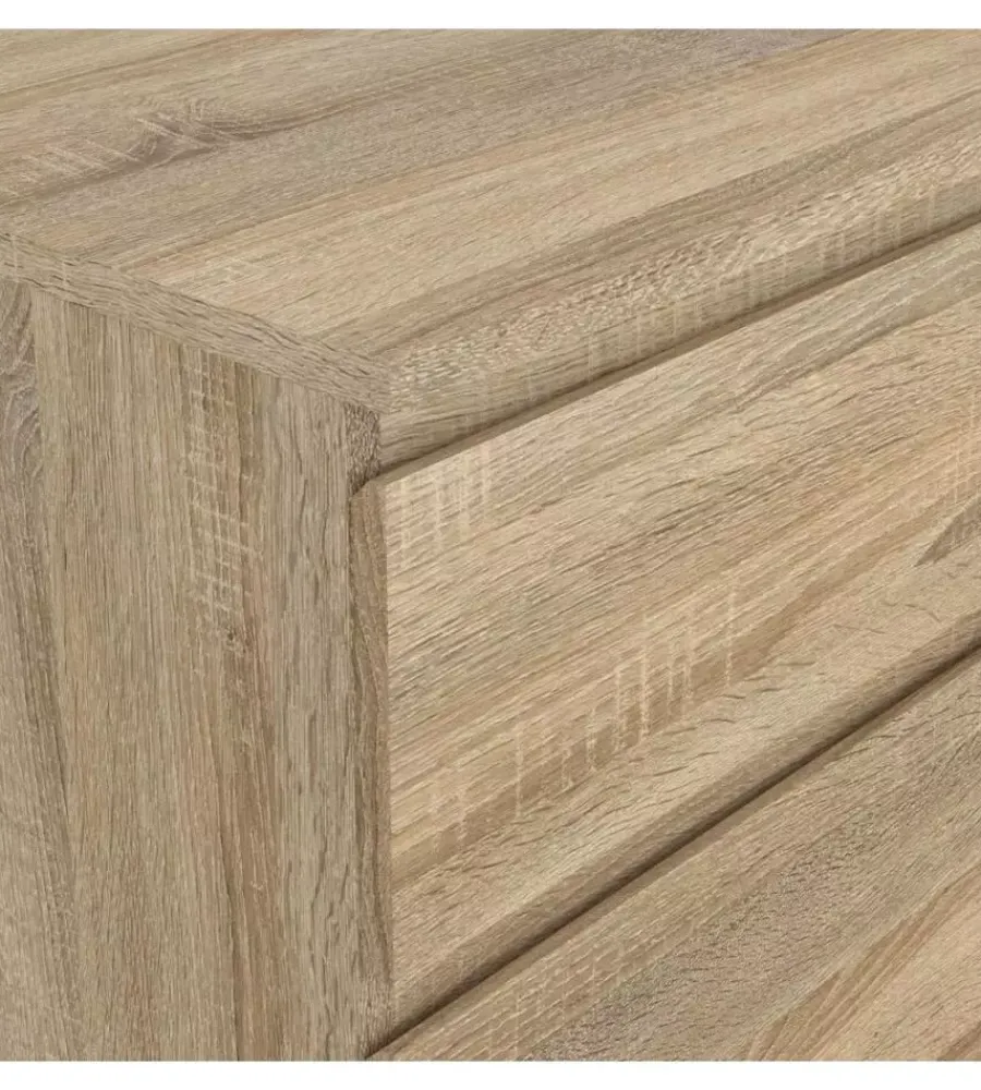 Cassettiere- Cassettiera doppia "nova" con 6 cassetti colore rovere, 153,4x50x83,7 cm