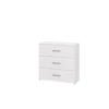 Cassettiere-BellaHome Cassettiera "girona" 3 cassetti bianca opaca, 80,5x33x80,5 cm