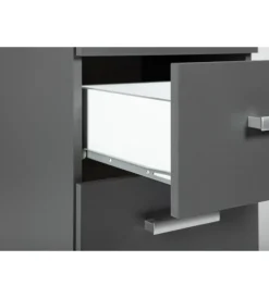 Cassettiere|Cassettiera grigia con 6 cassetti, 121,8x40x50,8 cm