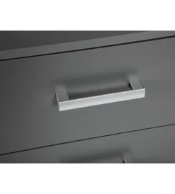 Cassettiere|Cassettiera grigia con 6 cassetti, 121,8x40x50,8 cm