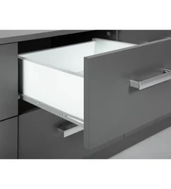 Cassettiere|Cassettiera grigia con 6 cassetti, 121,8x40x50,8 cm