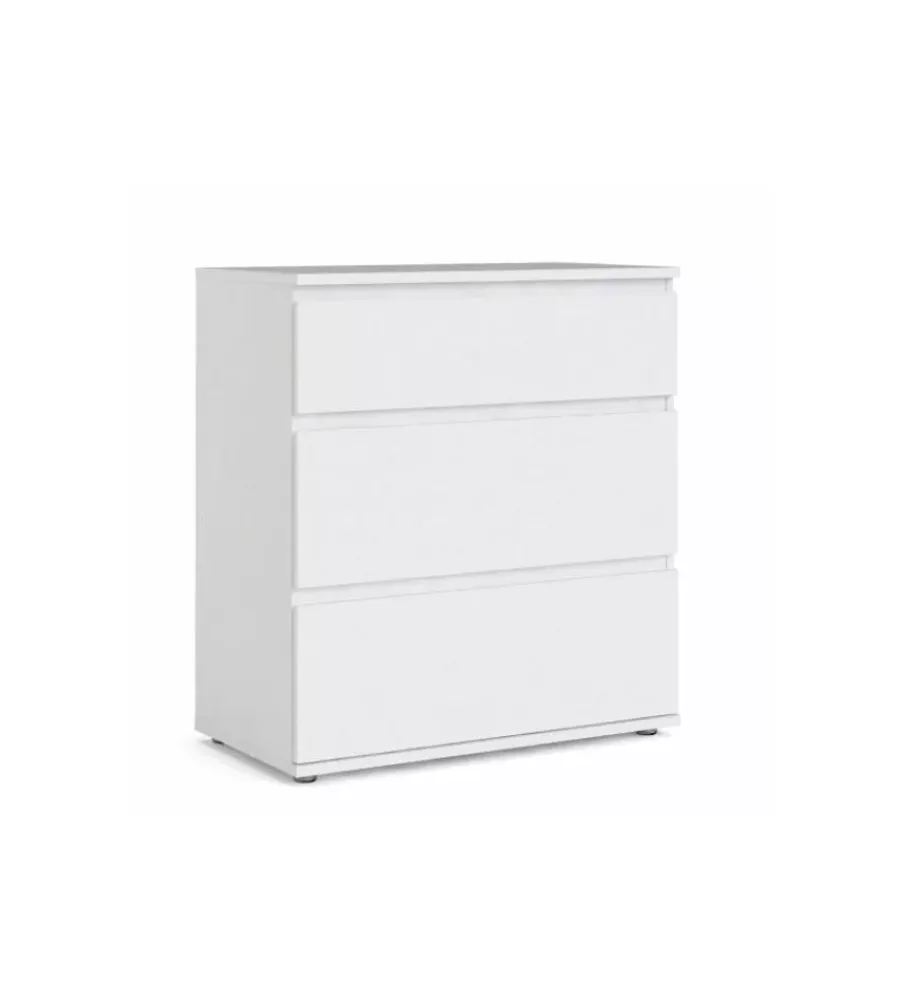 Cassettiere- Cassettiera "nova" con 3 cassetti bianca, 76x83x40 cm