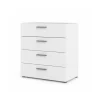 Cassettiere|Cassettiera "pepe" bianca con 4 cassetti, 80x68x40 cm